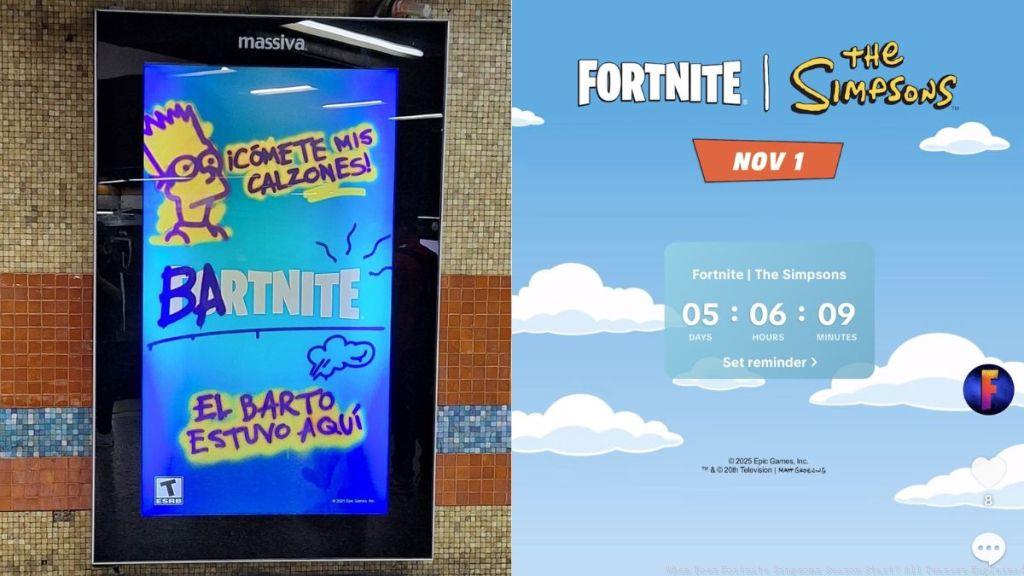 Fortnite Simpsons collab teasers