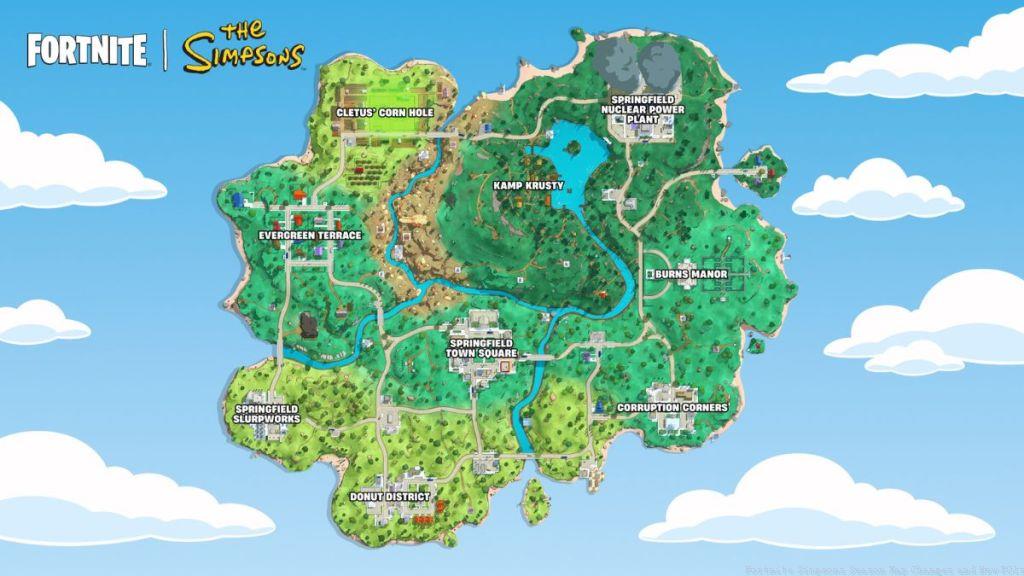 Springfield Map in Fortnite