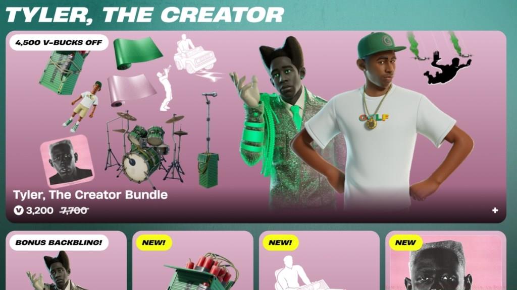 Tyler Shop Items in Fortnite