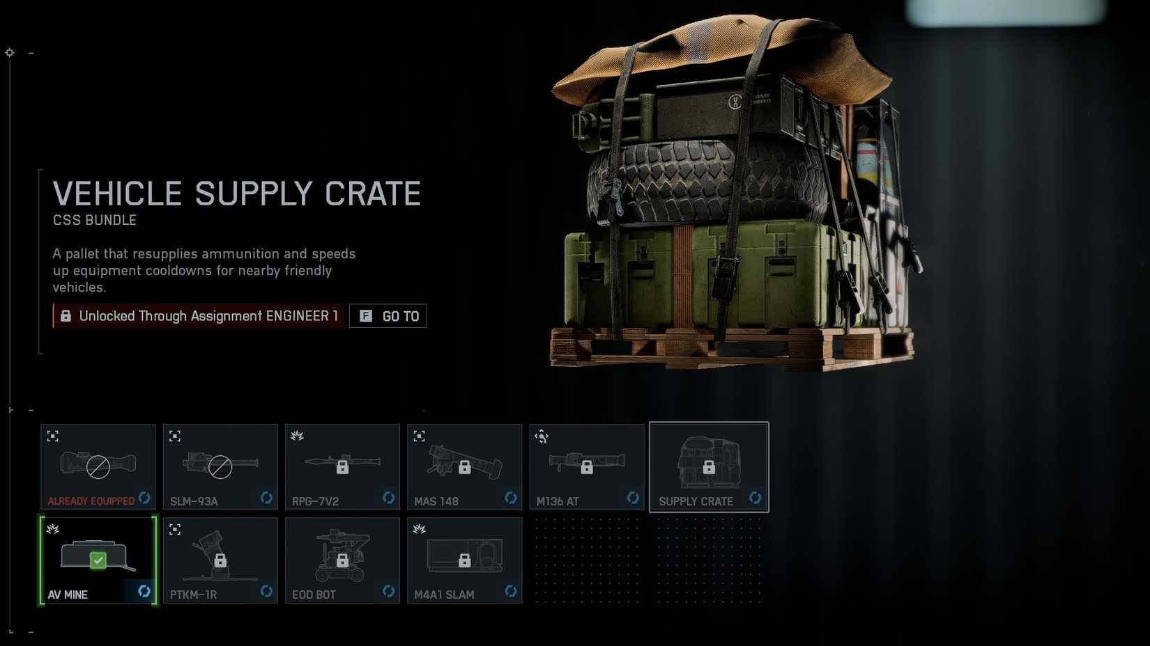 Vehicle Supply Crate